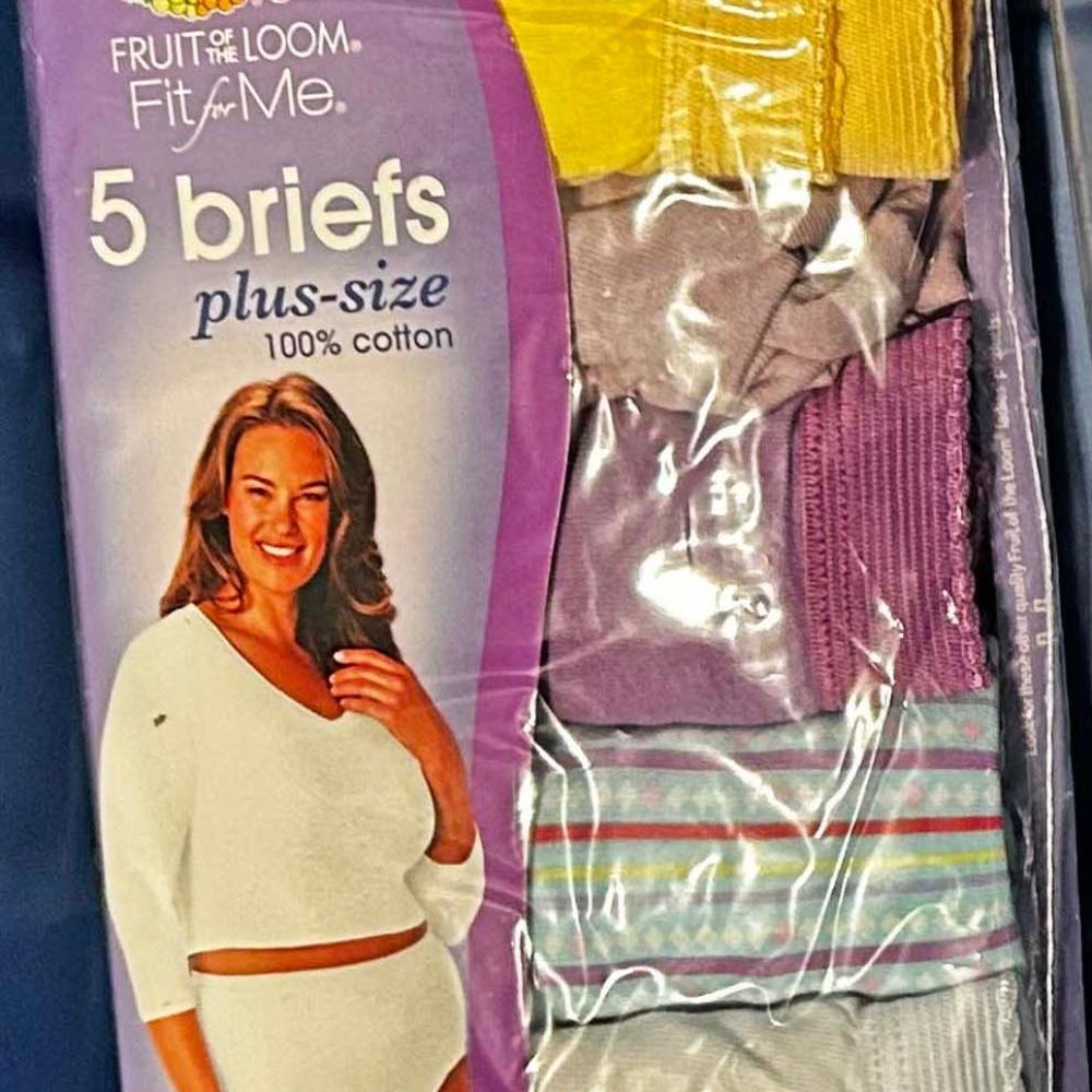 BRIEFS, 5 PACK, 100% COTTON, SIZE 12 (5X), 5 COLOURS: YELLOW, NUDE, PURPLE,